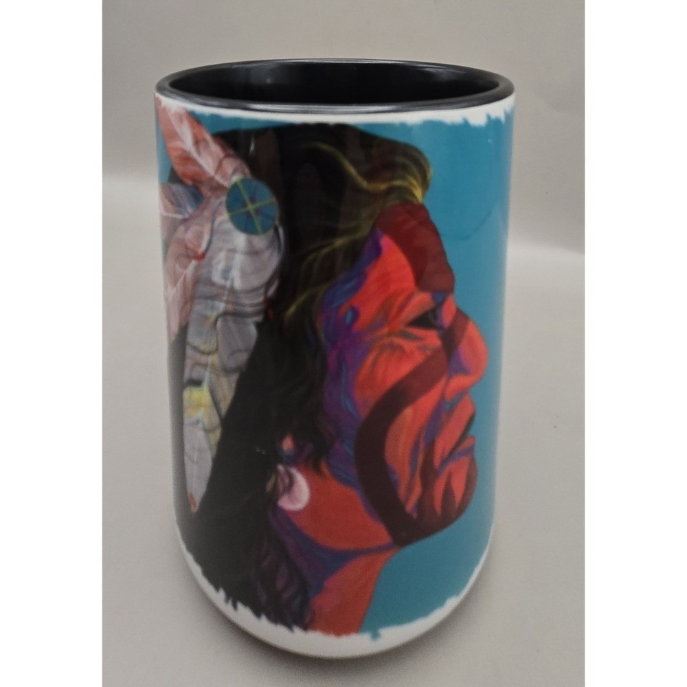 Ceramic Coffee Mug Native American Inspired 'Knowledge'By Bill Rabbit